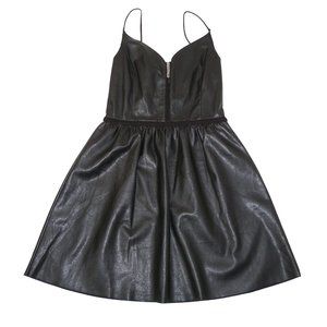 ZARA Faux Leather Mini Dress with Straps S